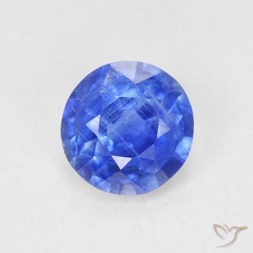 0.63ct Натуральный Глубокий лазурно-синий кианит, Круглый, SI
