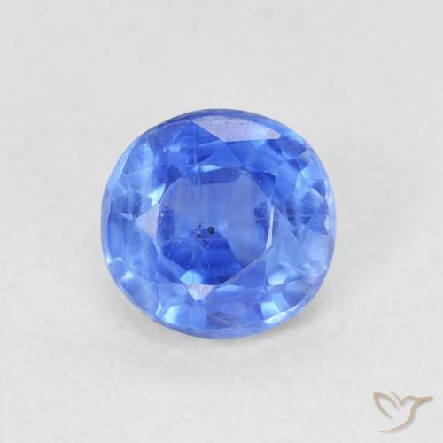 0.77ct Натуральный Глубокий лазурно-синий кианит, Круглый, SI