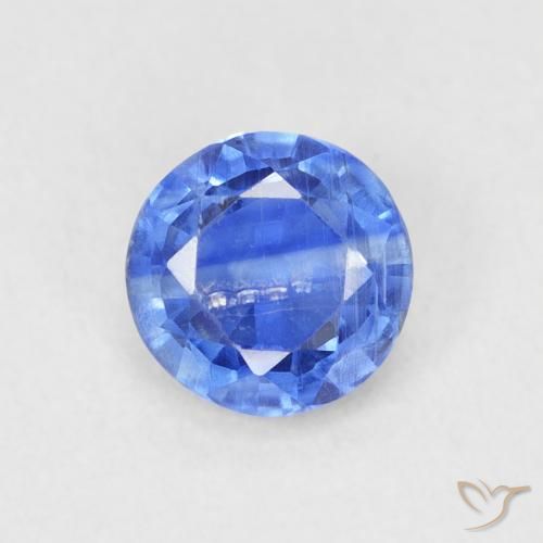 0.70ct Натуральный Глубокий лазурно-синий кианит, Круглый, SI