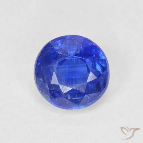 0.75ct Натуральный Темно-синий кианит, Круглый, SI