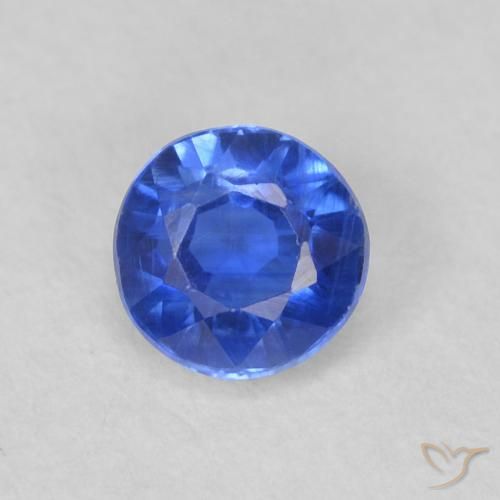 0.44ct Натуральный Глубокий лазурно-синий кианит, Круглый, VS-SI