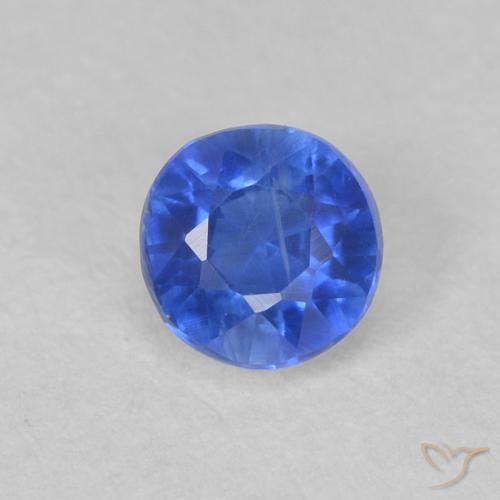 0.46ct Натуральный Глубокий лазурно-синий кианит, Круглый, VS-SI
