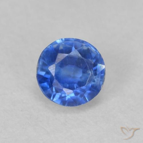0.48ct Натуральный Ярко-голубой кианит, Круглый, VS-SI