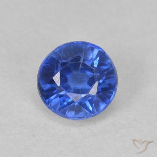 0.47ct Натуральный Глубокий лазурно-синий кианит, Круглый, VS-SI