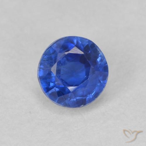 0.51ct Натуральный Темно-синий кианит, Круглый, SI