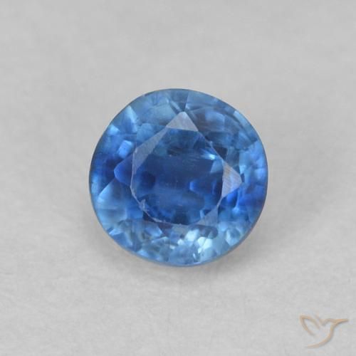 0.46ct Натуральный Светло-синий кианит, Круглый, VS-SI