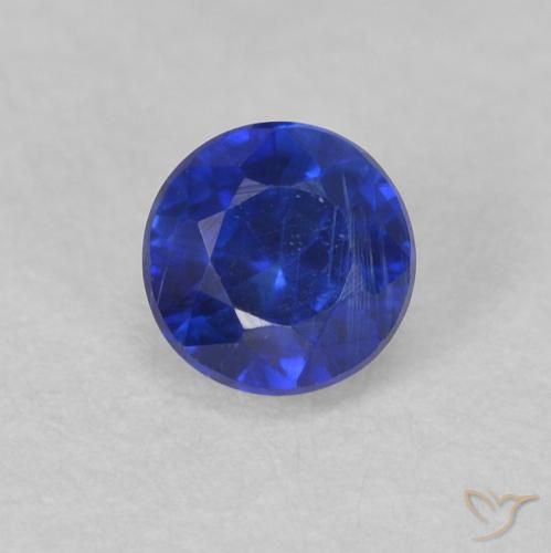 0.52ct Натуральный Электрический синий кианит, Круглый, VS-SI
