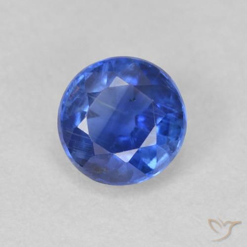 0.75ct Натуральный Настоящий синий кианит, Круглый, SI