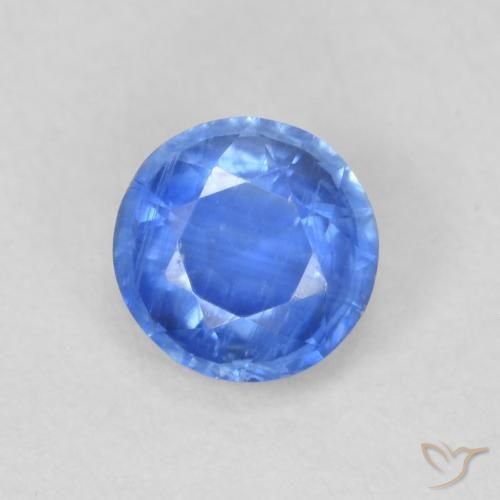 0.74ct Натуральный Светло-синий кианит, Круглый, SI