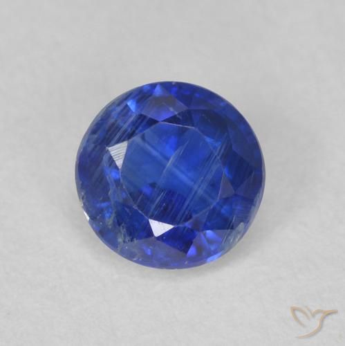 0.72ct Натуральный Настоящий синий кианит, Круглый, SI