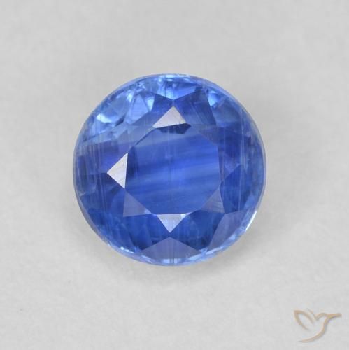 0.74ct Натуральный Светло-синий кианит, Круглый, SI