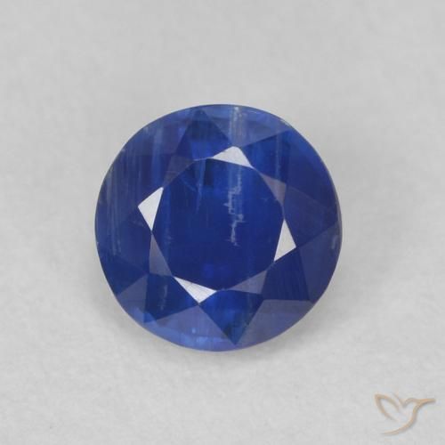 0.66ct Натуральный Темно-синий кианит, Круглый, SI