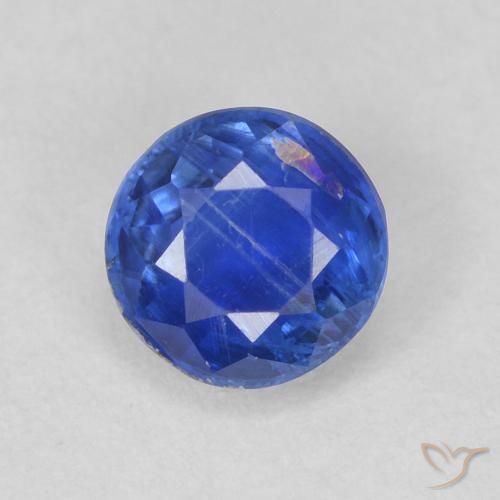 0.76ct Натуральный Настоящий синий кианит, Круглый, SI