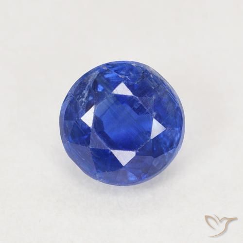 0.71ct Натуральный Темно-синий кианит, Круглый, SI