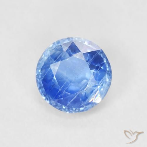 0.68ct Натуральный Средний синий кианит, Круглый, SI