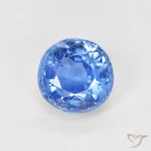 0.72ct Натуральный Средний синий кианит, Круглый, SI