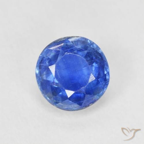 0.82ct Натуральный Ярко-голубой кианит, Круглый, SI