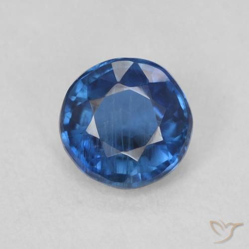 0.36ct Натуральный Темно-синий кианит, Круглый, SI