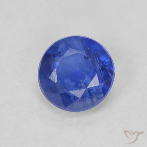 0.39ct Натуральный Темно-синий кианит, Круглый, SI