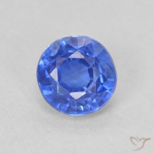 0.44ct Натуральный Глубокий лазурно-синий кианит, Круглый, SI