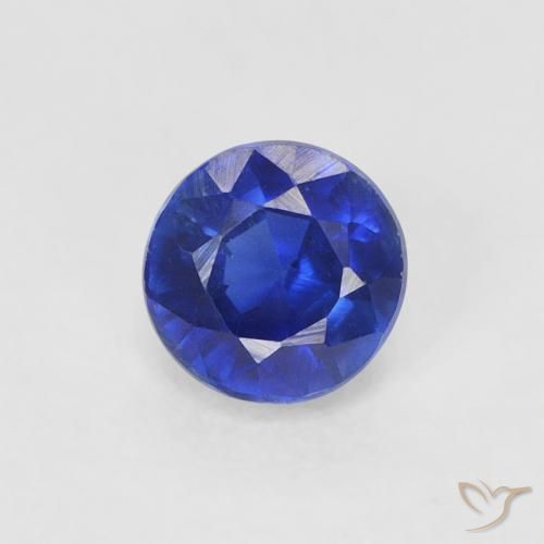 0.43ct Натуральный Темно-синий кианит, Круглый, VS-SI