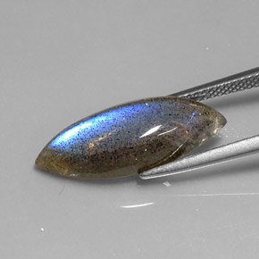 7.01 карата, натуральный Многоцветный Лабрадорит, Маркиза, Полупрозрачный