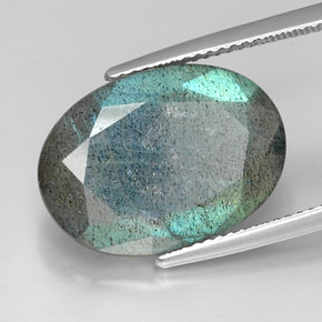 11.74 карата, натуральный Многоцветный Лабрадорит, Огранка Овал, Непрозрачный