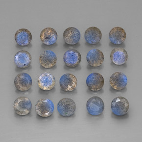  карата, натуральный Многоцветный Лабрадорит, Прозрачный, Полупрозрачный