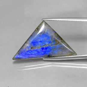 16.19 карата, натуральный Многоцветный Лабрадорит, Триллион, Полупрозрачный