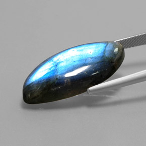 17.63 карата, натуральный Многоцветный Лабрадорит, Прозрачный, Полупрозрачный