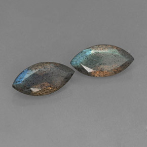 Натуральный Серо-синий отлив Лабрадорит  карата Прозрачный, Полупрозрачный