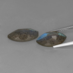 Натуральный Серо-синий отлив Лабрадорит  карата Прозрачный, Полупрозрачный