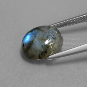 4.06 карата, натуральный Многоцветный Лабрадорит, Огранка Овал, Полупрозрачный