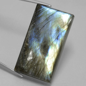 60.12 карата, натуральный Серо-синий отлив Лабрадорит, Огранка Багет, Полупрозрачный