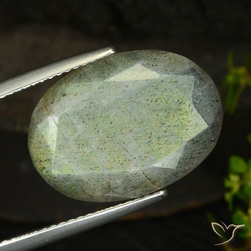 14.58ct Натуральный Многоцветный Лабрадорит, Овал, Полупрозрачный