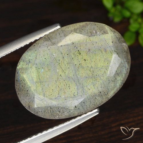 11.50ct Натуральный Многоцветный Лабрадорит, Овал, Полупрозрачный