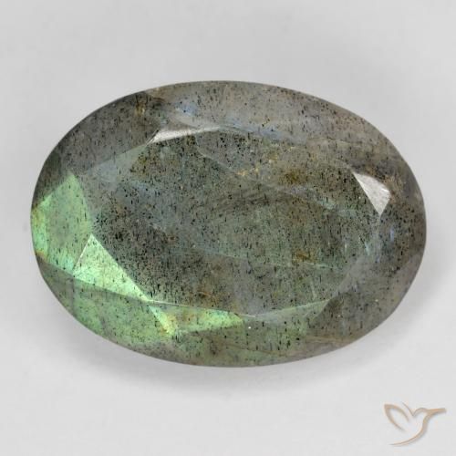 11.45ct Натуральный Многоцветный Лабрадорит, Овал, Полупрозрачный