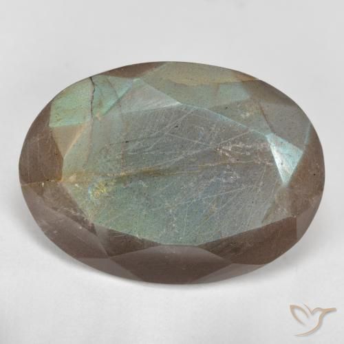 10.16ct Натуральный Многоцветный Лабрадорит, Овал, Полупрозрачный