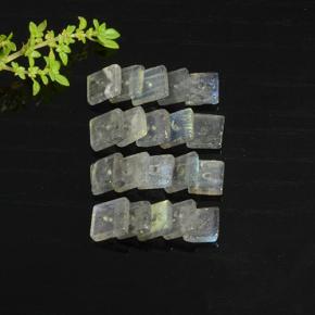 8.86 карата, натуральный Многоцветный Лабрадорит, Квадрат, Полупрозрачный