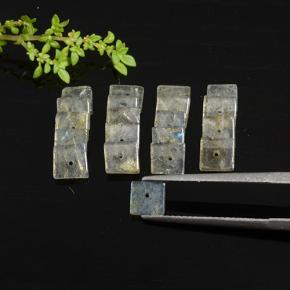 7.92 карата, натуральный Многоцветный Лабрадорит, Квадрат, Полупрозрачный