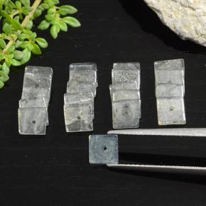 6.44 карата, натуральный Многоцветный Лабрадорит, Квадрат, Полупрозрачный