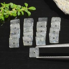 4.94 карата, натуральный Многоцветный Лабрадорит, Квадрат, Прозрачный