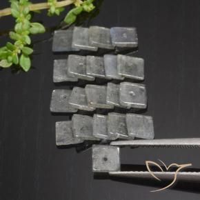 5.46 карата, натуральный Многоцветный Лабрадорит, Квадрат, Полупрозрачный