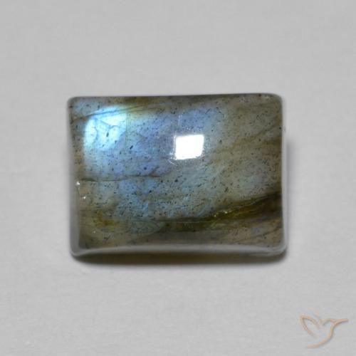 2.20ct Натуральный Многоцветный Лабрадорит, Огранка Багет, Полупрозрачный