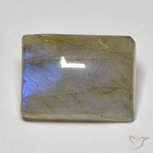10.60ct Натуральный Многоцветный Лабрадорит, Огранка Багет, Полупрозрачный