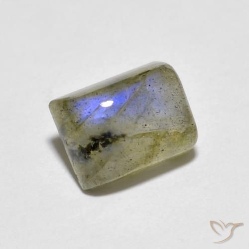 1.93ct Натуральный Многоцветный Лабрадорит, Огранка Багет, Прозрачный