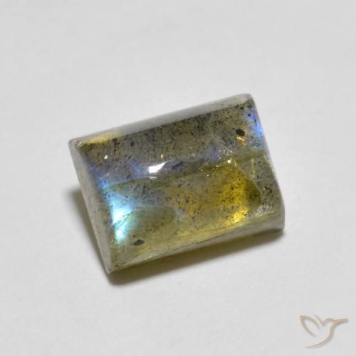 2.02ct Натуральный Многоцветный Лабрадорит, Огранка Багет, Прозрачный
