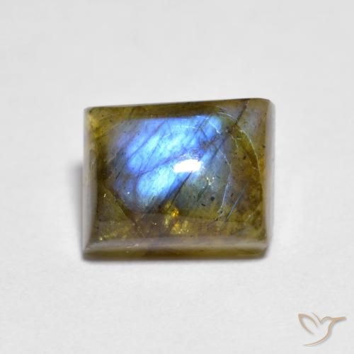 1.96ct Натуральный Многоцветный Лабрадорит, Огранка Багет, Полупрозрачный