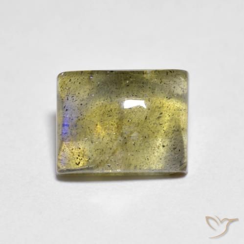 2.18ct Натуральный Многоцветный Лабрадорит, Огранка Багет, Прозрачный
