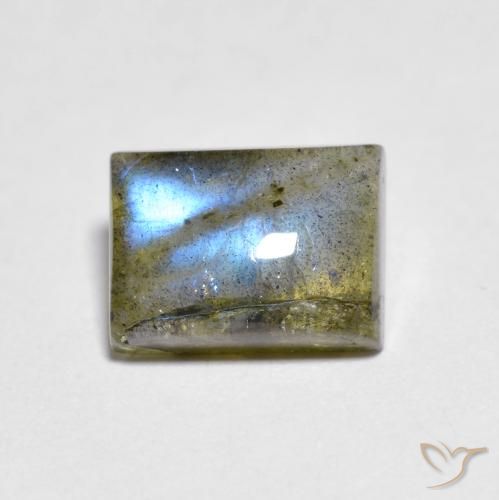 1.79ct Натуральный Многоцветный Лабрадорит, Огранка Багет, Прозрачный
